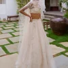 A White Wedding Lehenga Set