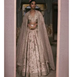 Aari And Dabka Jaal Lehenga Set