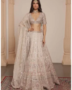 All Gold & Multithread Sand Floral Lehenga Set