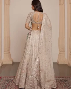 All Gold & Multithread Sand Floral Lehenga Set