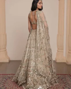 All Gold Sand Floral Lehenga Set