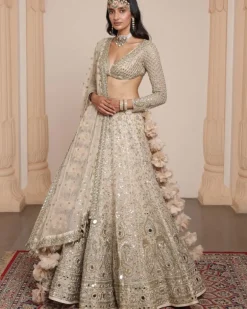 All Gold Sand Paisley Lehenga Set