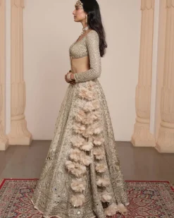 All Gold Sand Paisley Lehenga Set