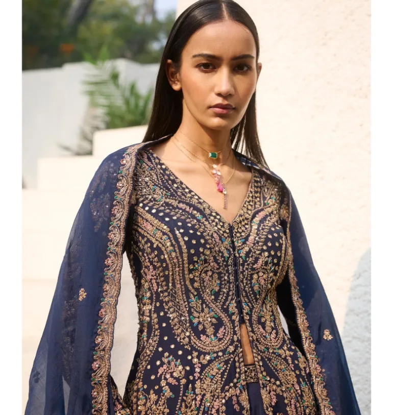 Amara Jacket Kurta with Skirt Set