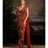 Amber Aura Draped Sari Set
