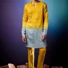 Amber Ombre Ripplet Kurta Set