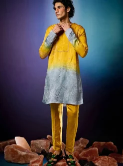 Amber Ombre Ripplet Kurta Set