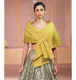 Amira Mint Mustard Lehenga Set