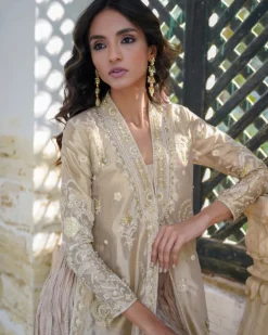 Anam Crushed Anarkali And Jacket Set