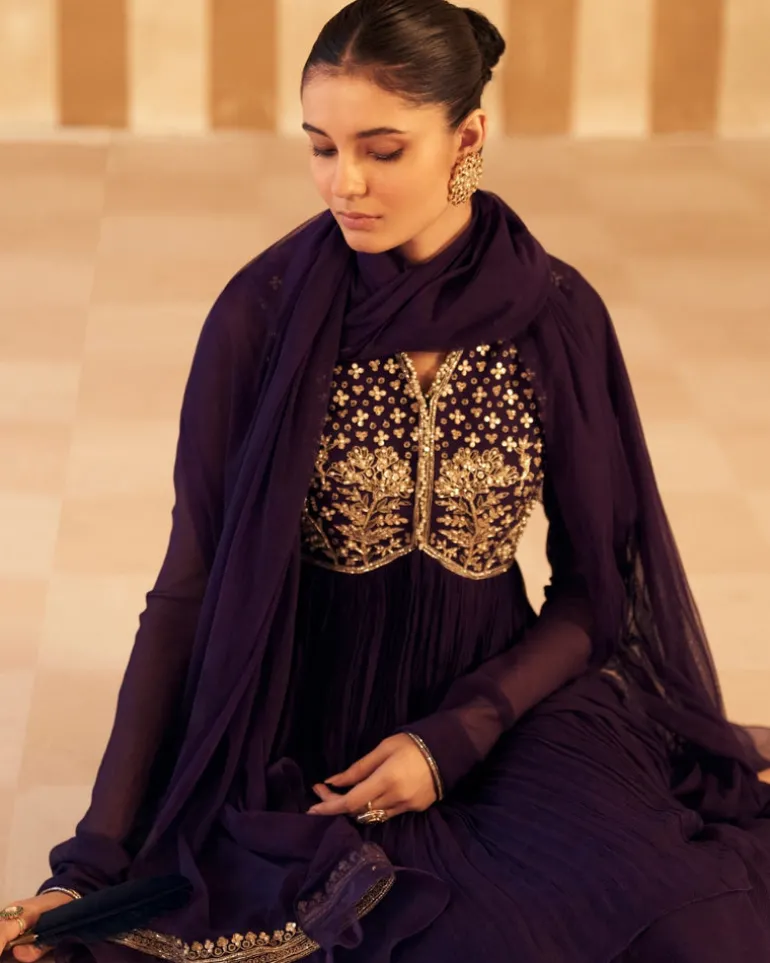 Anjum Short Anarkali Set