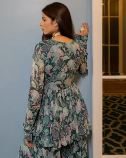 Antique Embroidered Peplum Set