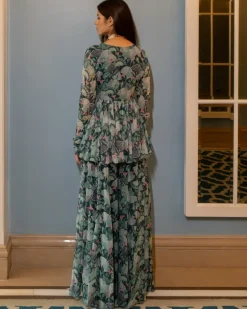 Antique Embroidered Peplum Set
