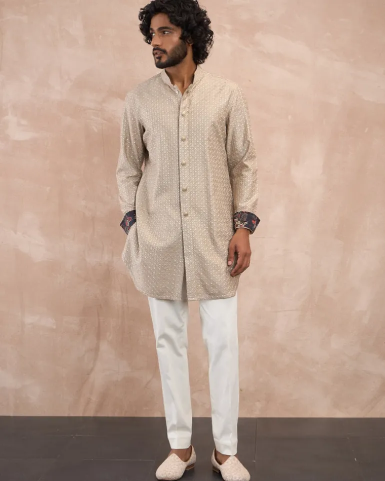 Antique Inara Motif Foe & Sb Kurta Set