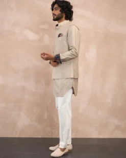 Antique Inara Motif Foe & Sb Kurta Set