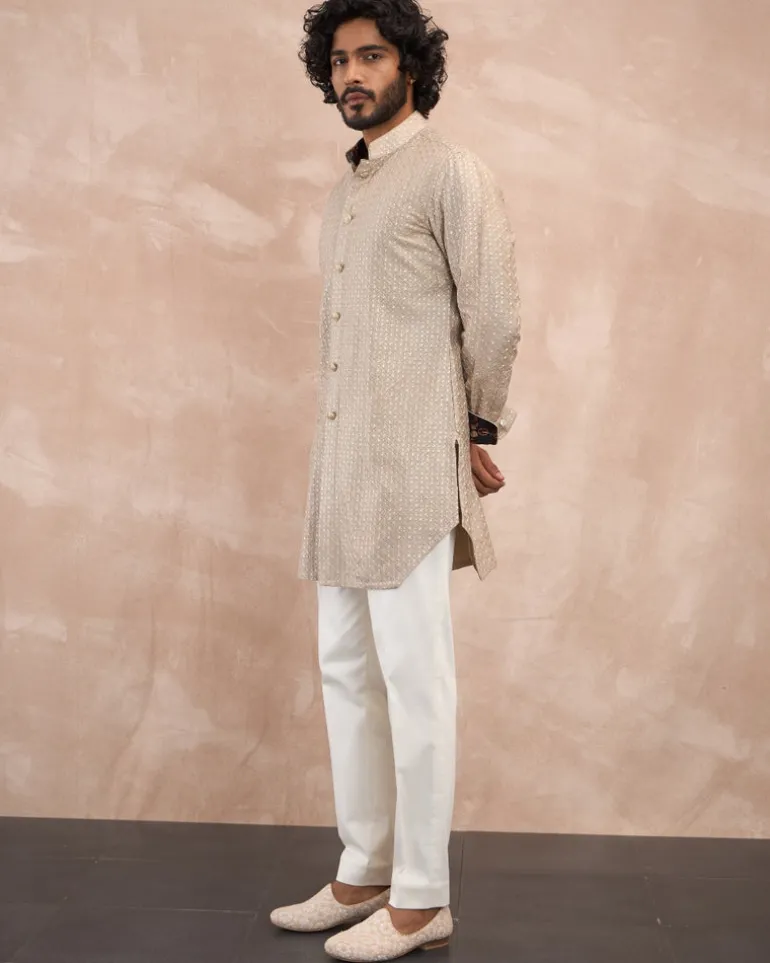 Antique Inara Motif Foe & Sb Kurta Set