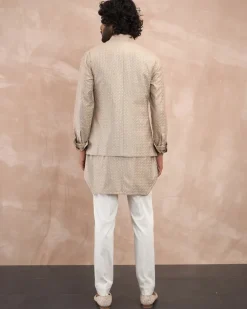 Antique Inara Motif Foe & Sb Kurta Set