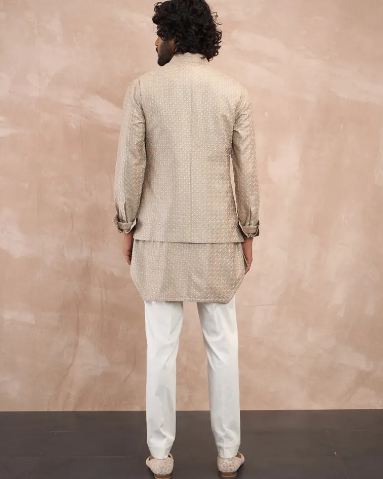Antique Inara Motif Foe & Sb Kurta Set