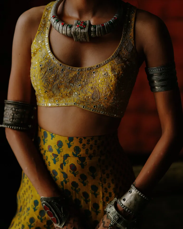 Anvika Amber Crop Top Pant Set
