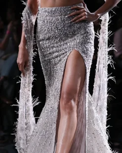 Aphrodite Embroidered Skirt Paired With A Choli And A Trail Cape