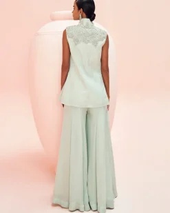 Aqua Jacket And Pants Set