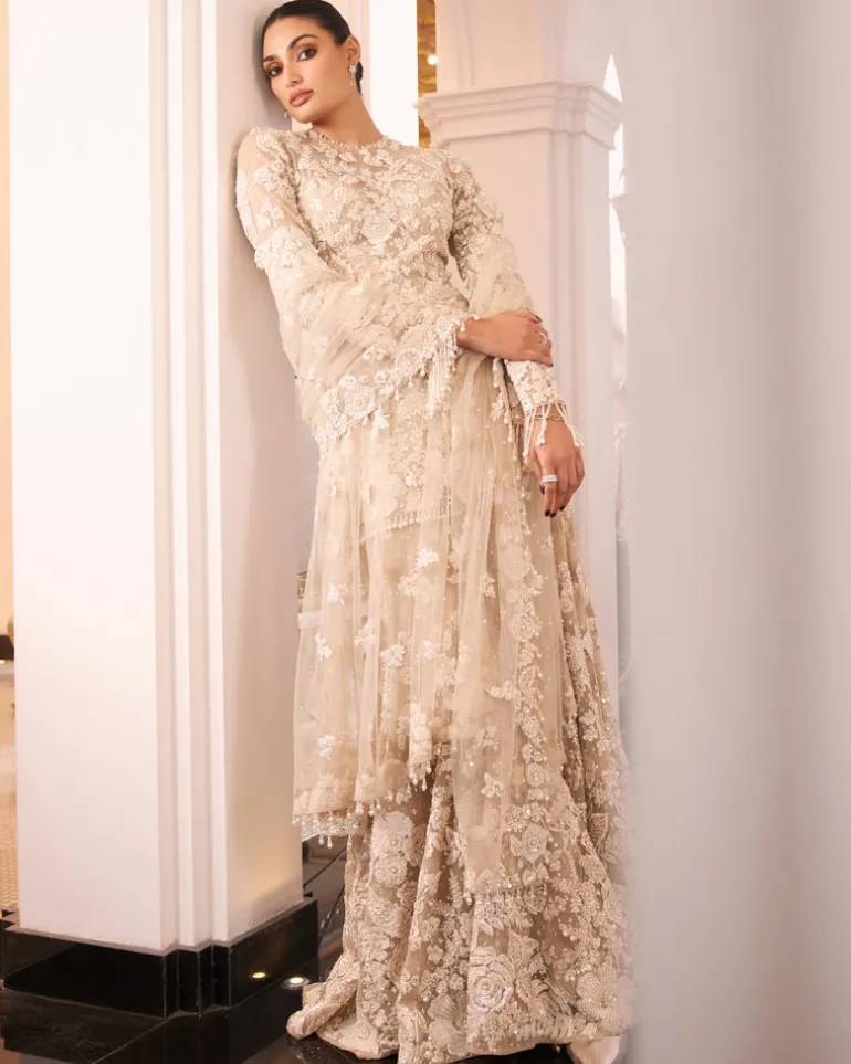 Athiya Shetty Nude Three-Dimensional Sharara Set