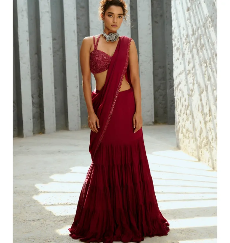 Aura Pre-Drape Sari Set