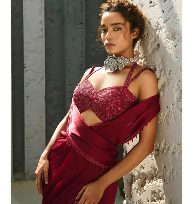 Aura Pre-Drape Sari Set