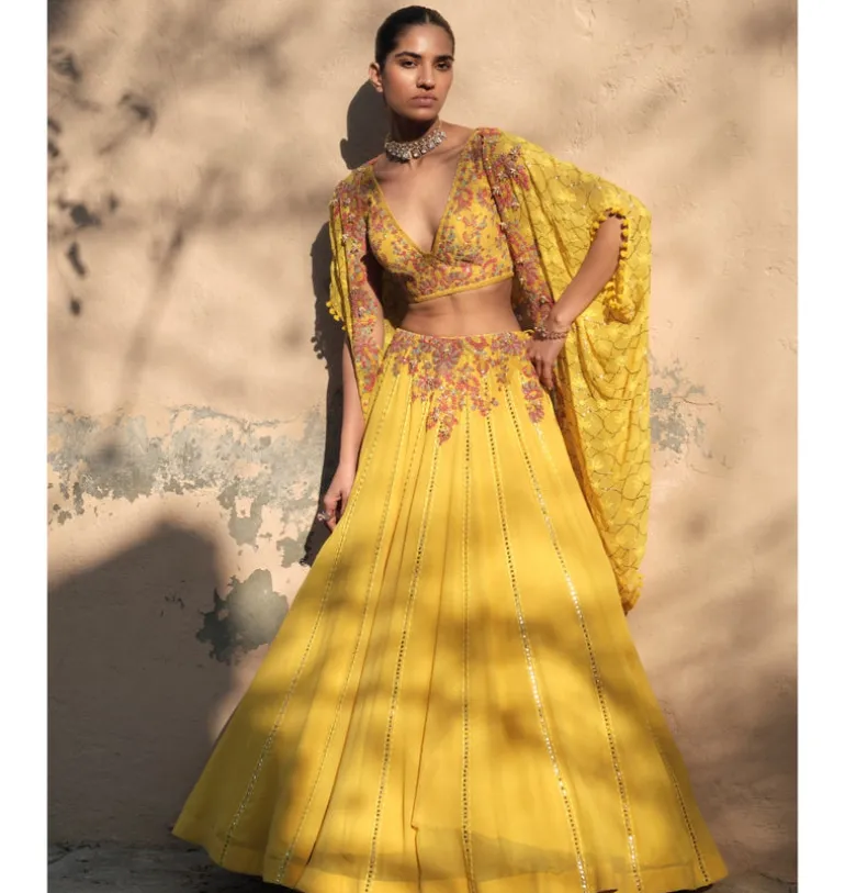 Aurelian Cape Lehenga Set