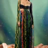 Aurorays Embellished Pleated Maxi Dress