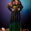Aurorays Organza Shirt with Aurombre Raio Skirt Set