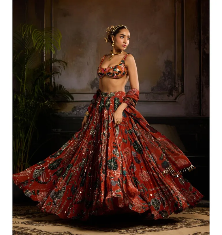 Autumn Fern Lehenga Set