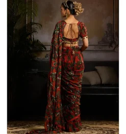 Autumn Whisper Pre-Draped Sari Set