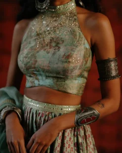 Avocado Lehenga Set