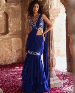 Ayesha Pre-Draped Sari Set