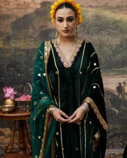 Azal Makhmali Kaftan Set