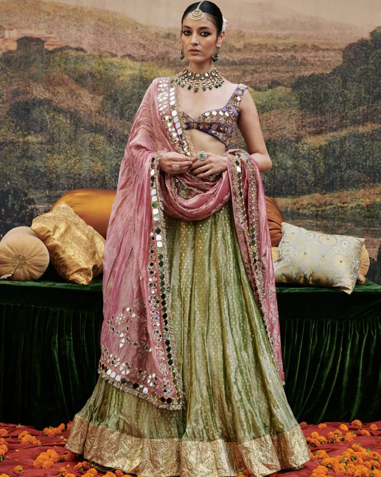 Azal Sheesh Lehenga Set
