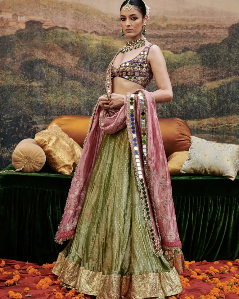 Azal Sheesh Lehenga Set