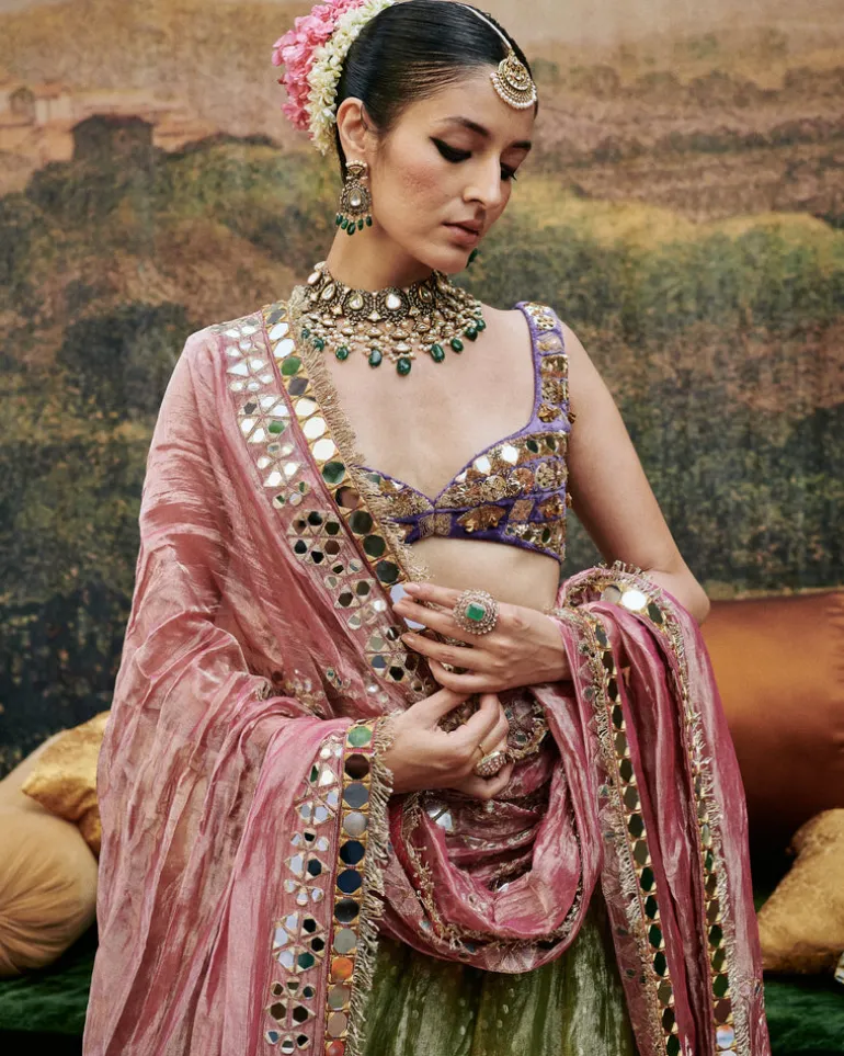 Azal Sheesh Lehenga Set