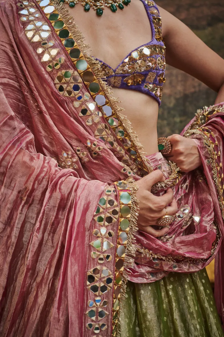 Azal Sheesh Lehenga Set