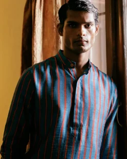 Azure Blue Printed Kurta Set