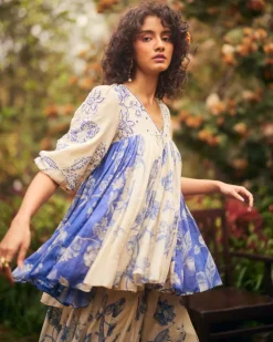 Azure Peplum Set