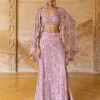 Baby Orchid Embroidered Skirt Set