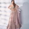 Baby Orchid Thread Embroidered Lehenga Set