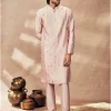 Baby Pink Tribal Pillar Kurta Set