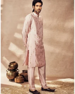 Baby Pink Tribal Pillar Kurta Set