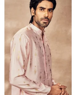 Baby Pink Tribal Pillar Kurta Set