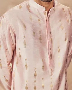 Baby Pink Tribal Pillar Kurta Set