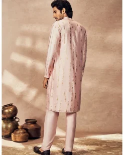 Baby Pink Tribal Pillar Kurta Set
