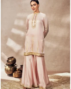 Baby Pink Whispering Lily Sharara Set