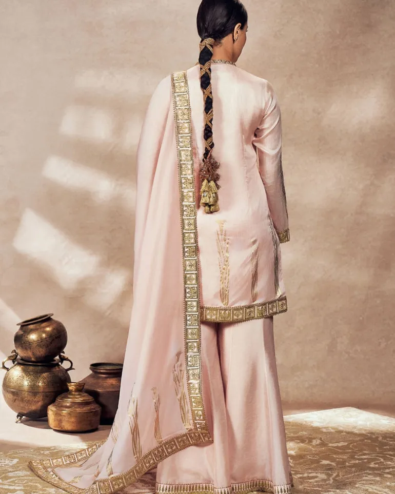 Baby Pink Whispering Lily Sharara Set